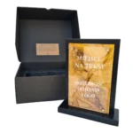 Personalizowana Statuetka z grawerem Podziękowanie Drewno Żywica