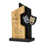 Drewniana Dębowa Statuetka Teatralna