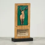 Drewniana Statuetka Jeleń Dla Myśliwego Dla Koła Łowieckiego Lasy Państwowe - obrazek 2
