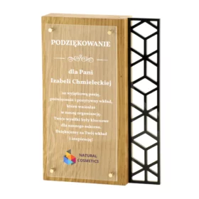 Drewniana Statuetka Uniwersalna Biznesowa Sportowa Podziękowanie Sukcesy