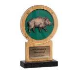 Drewniana Statuetka Dzik Dla Myśliwego Dla Koła Łowieckiego Lasy Państwowe