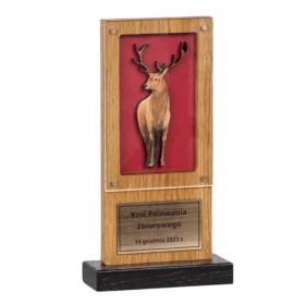 Drewniana Statuetka Jeleń Dla Myśliwego Dla Koła Łowieckiego Lasy Państwowe