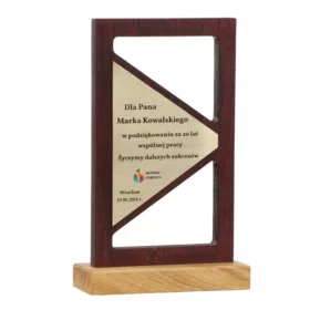 Drewniana Statuetka Uniwersalna Biznesowa Sportowa Podziękowanie Sukcesy