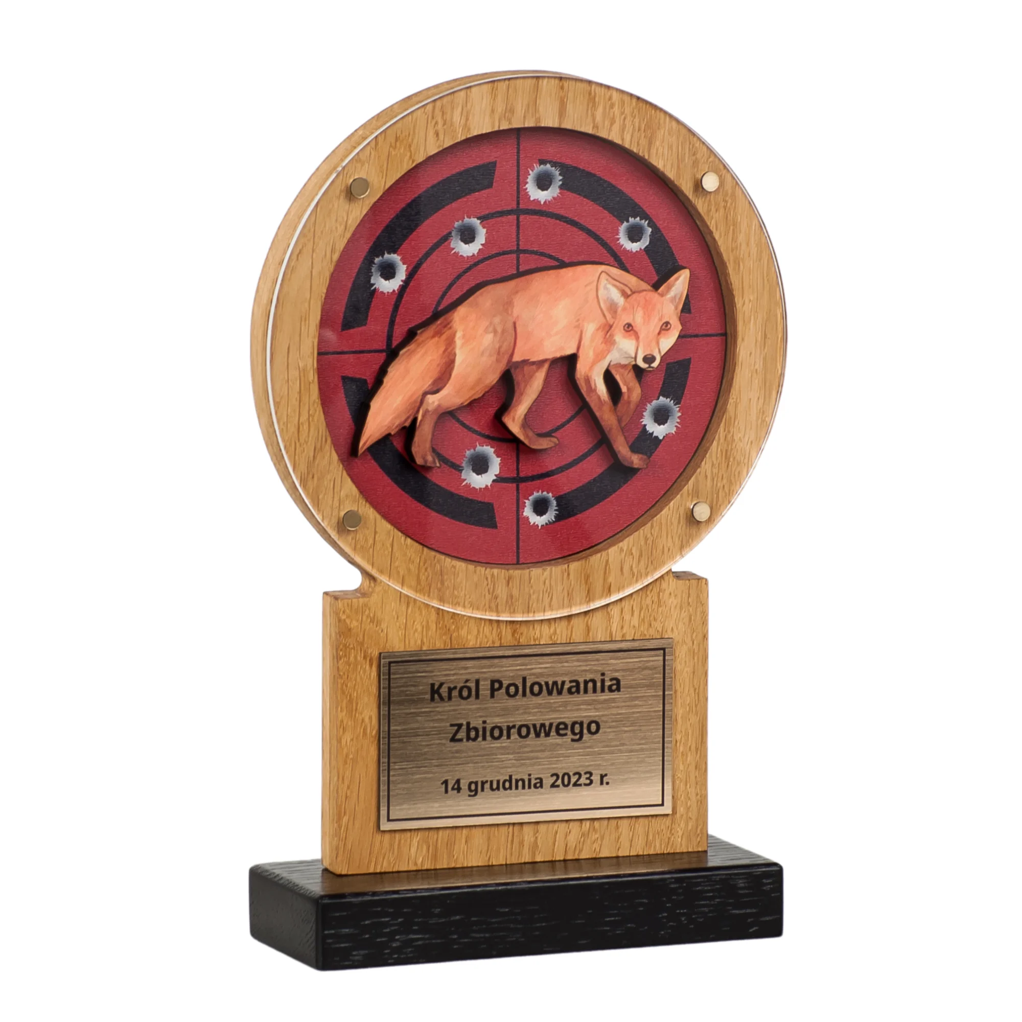 2 (2) Drewniana Statuetka Lis Dla Myśliwego Dla Koła Łowieckiego Lasy Państwowe - obrazek 1