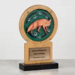 Drewniana Statuetka Lis Dla Myśliwego Dla Koła Łowieckiego Lasy Państwowe - obrazek 2