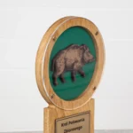 Drewniana Statuetka Dzik Dla Myśliwego Dla Koła Łowieckiego Lasy Państwowe - obrazek 5