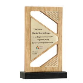 Drewniana Statuetka Uniwersalna Biznesowa Sportowa Podziękowanie Sukcesy