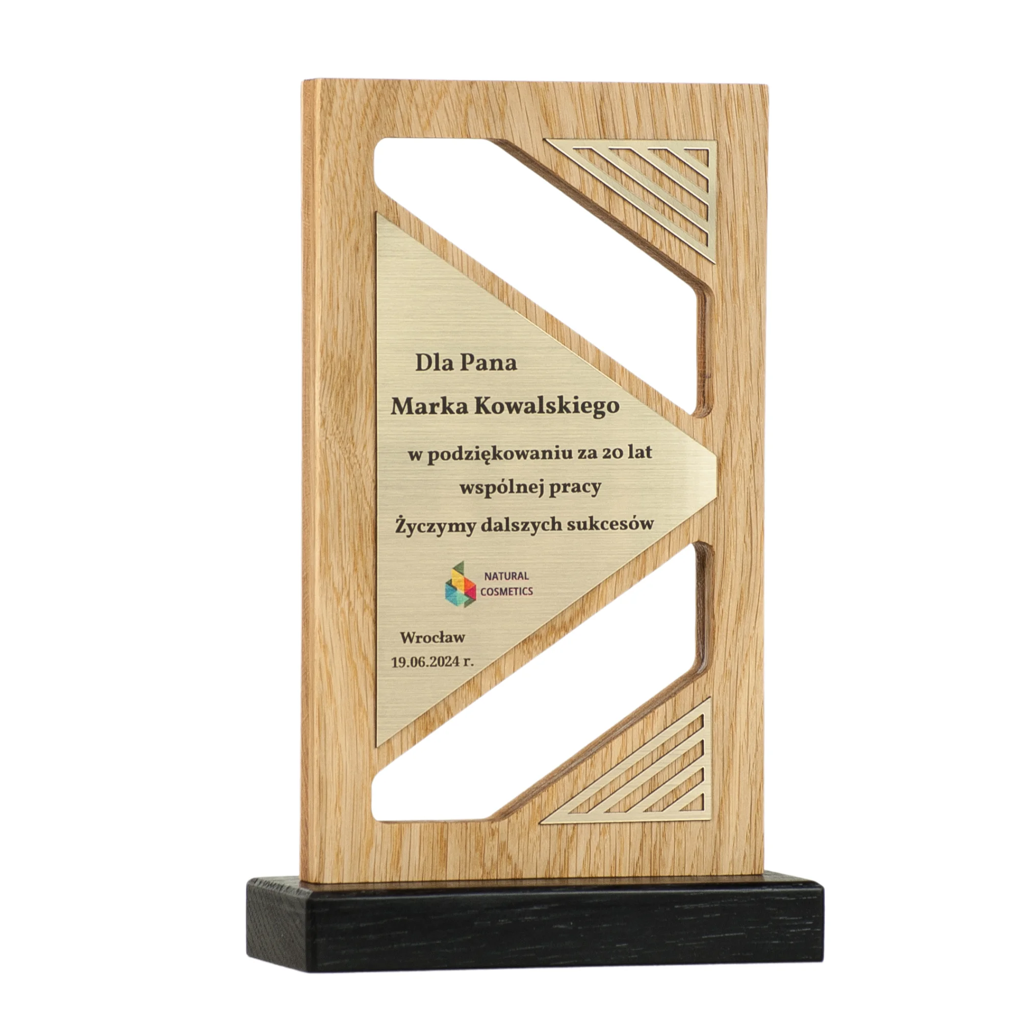 33 Drewniana Statuetka Uniwersalna Biznesowa Sportowa Podziękowanie Sukcesy - obrazek 1
