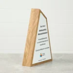Drewniana Nowoczesna Statuetka Uniwersalna Biznesowa Sportowa Podziękowanie Sukcesy - obrazek 4